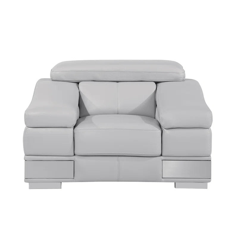 Luxury Sofa Sets: Hawkesbury Common 3-Piece Top Grain Italian Leather Sofa Set with Adjustable Headrests