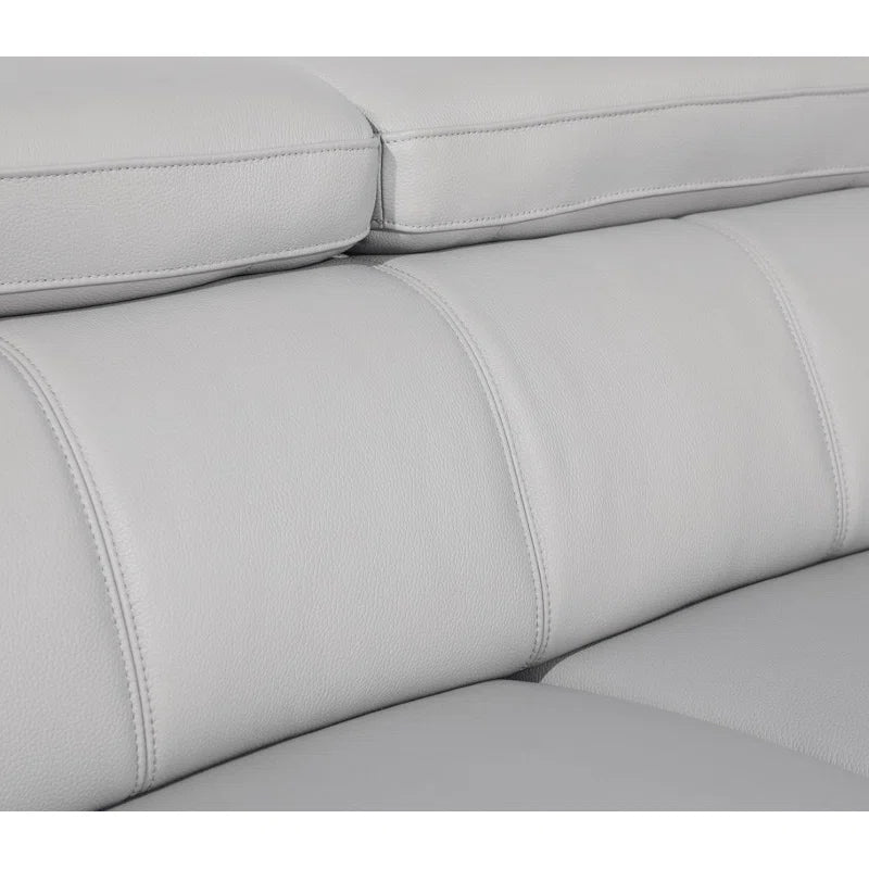Luxury Sofa Sets: Hawkesbury Common 3-Piece Top Grain Italian Leather Sofa Set with Adjustable Headrests