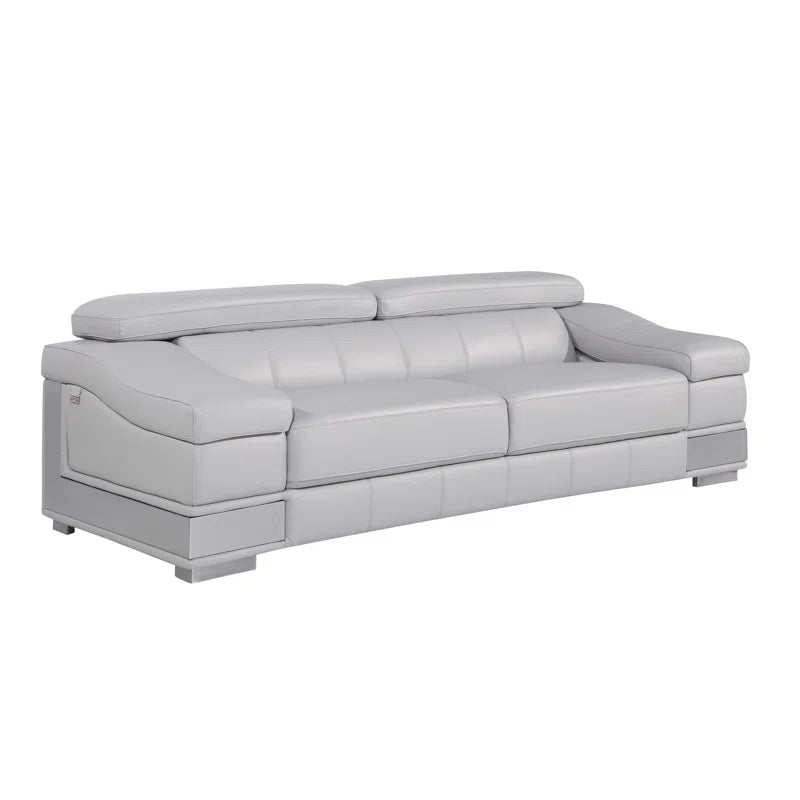 Luxury Sofa Sets: Hawkesbury Common 3-Piece Top Grain Italian Leather Sofa Set with Adjustable Headrests