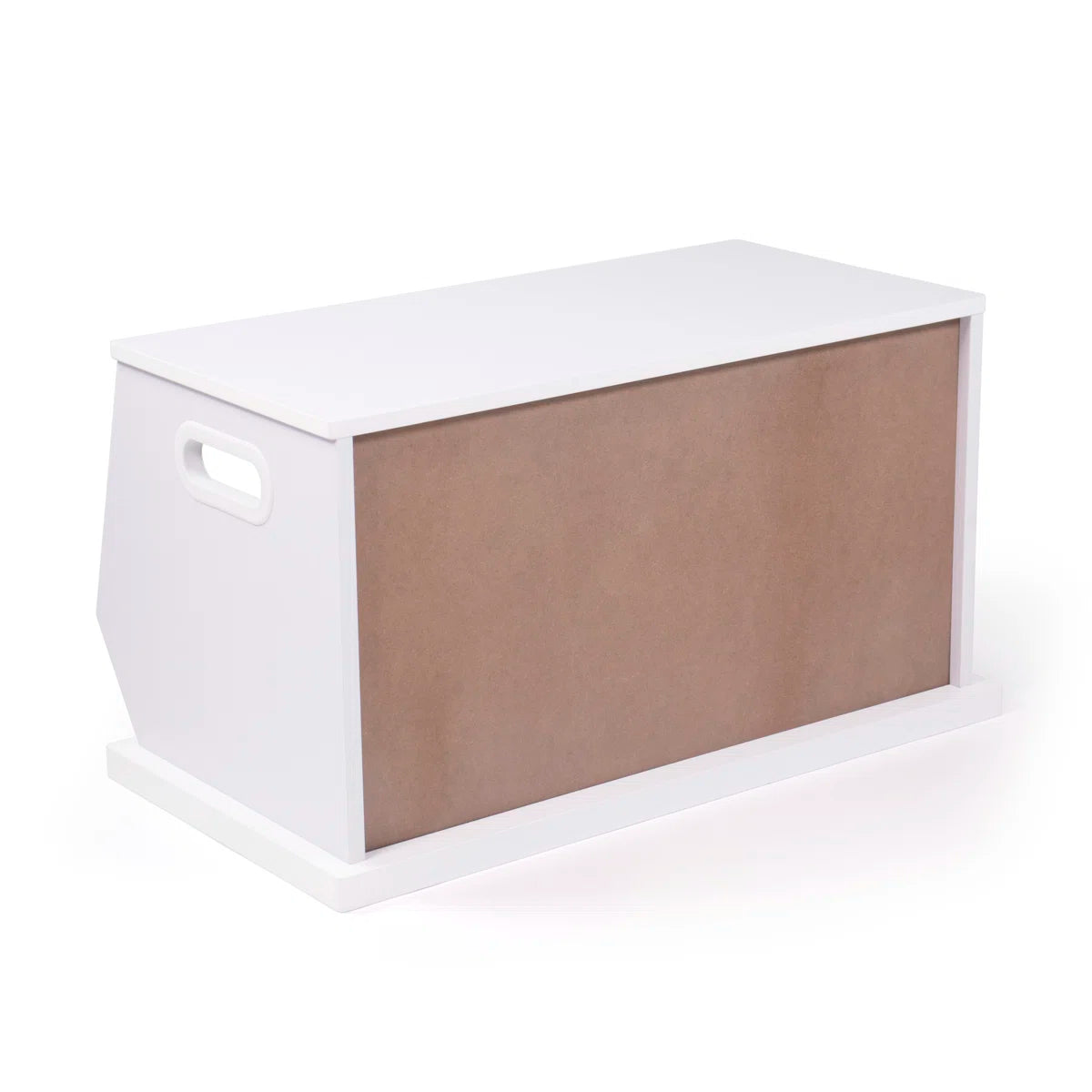 Kids Toy Storage Unit: 2-Compartment Wooden Organiser with Side Handles