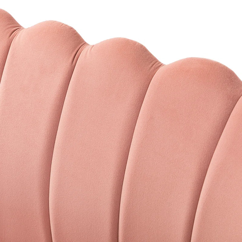 Luxury Sofa Sets: Pink Velvet 3-Piece Glam Barrel Living Room Set with Gold Legs