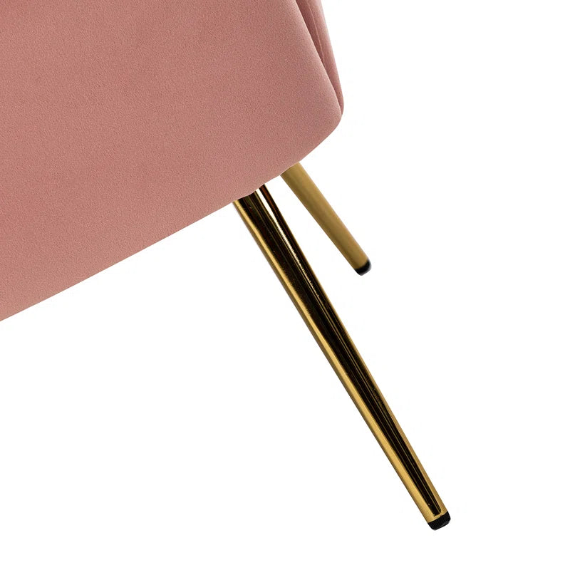 Luxury Sofa Sets: Pink Velvet 3-Piece Glam Barrel Living Room Set with Gold Legs