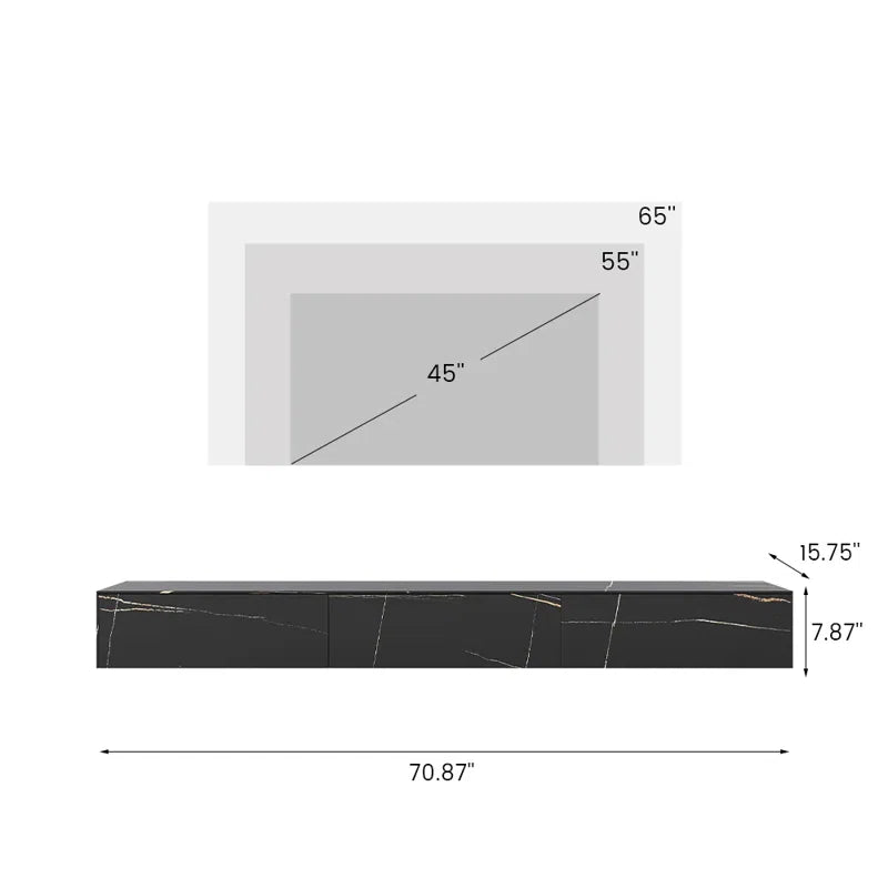 tv panel: Wall Mounted TV Console with Drawers, Solid Wood, Fully Assembled Design