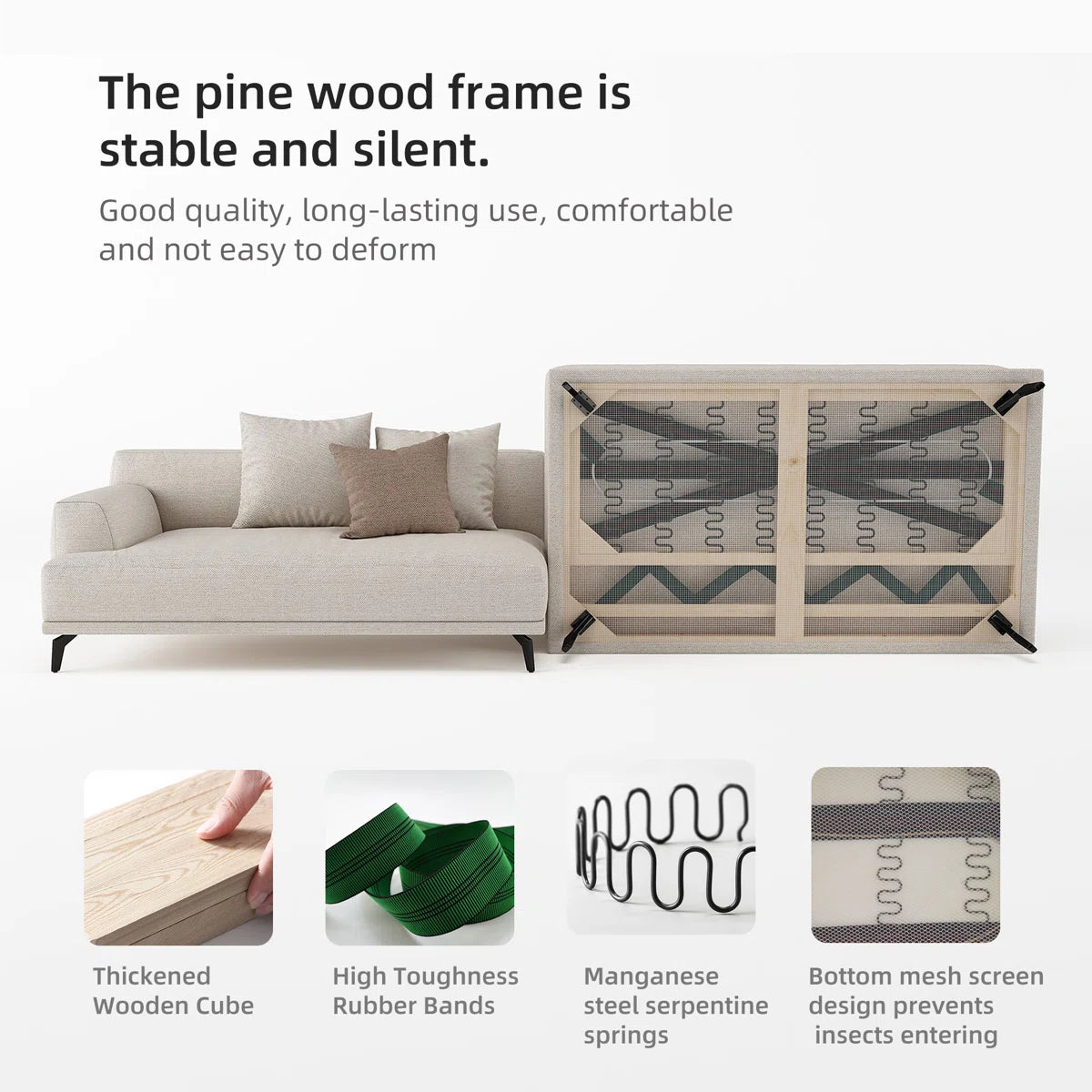 Luxury Sofa Sets: Off-White Linen Modular Sofa Set with Chaise, 3 Sofas & Loveseat