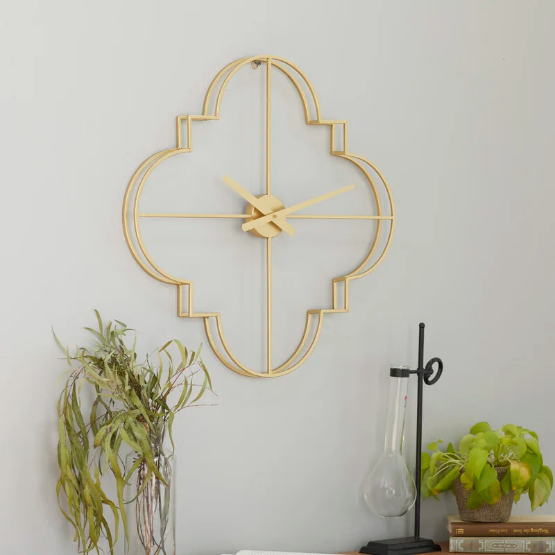 Home Decor: Gold Metal Wall Clock