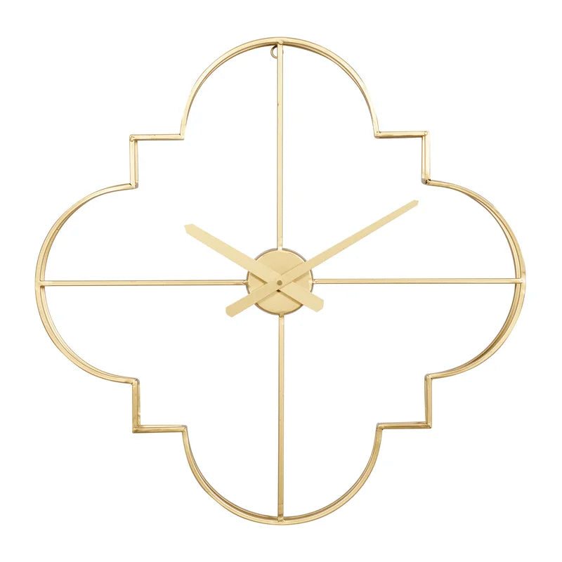 Home Decor: Gold Metal Wall Clock