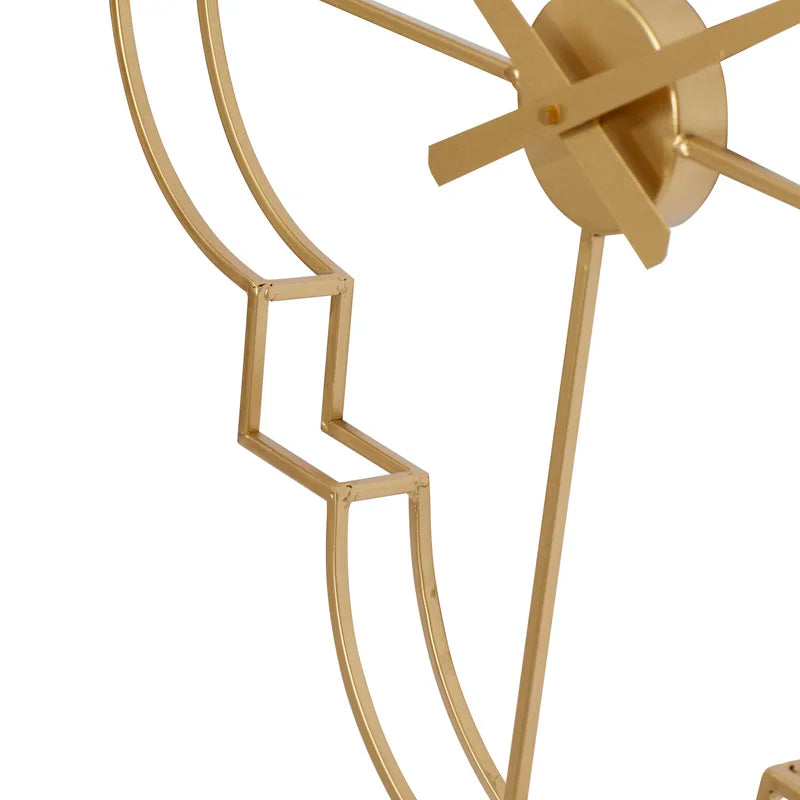 Home Decor: Gold Metal Wall Clock