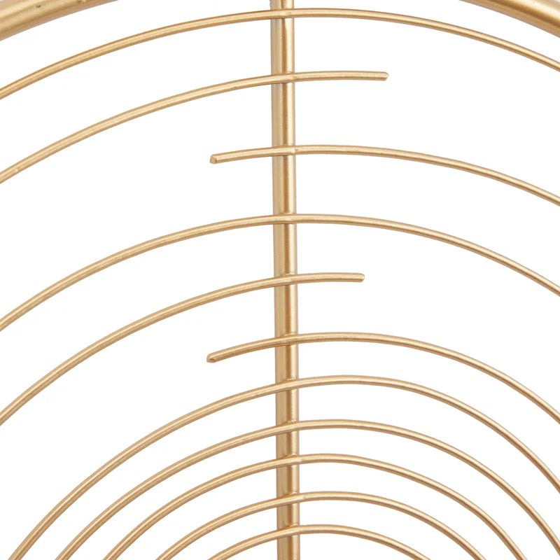 Home Decor: Gold Metal Wall Clock Round