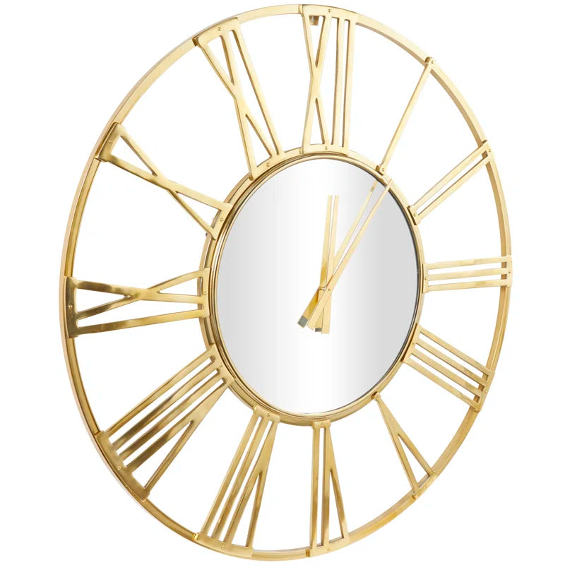 Home Decor: Metal Wall Clock Gold