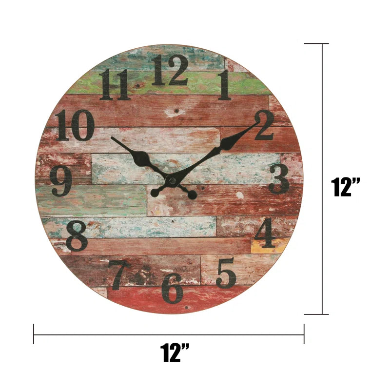 Home Decor: Multicolor Wood Wall Clock