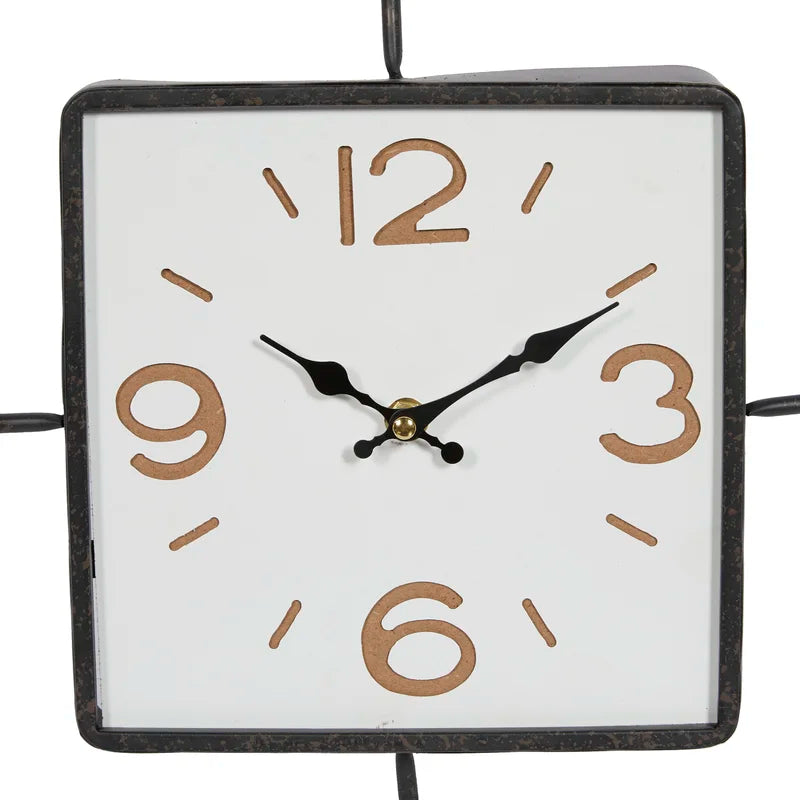 Home Decor: Square Metal Wall Clock