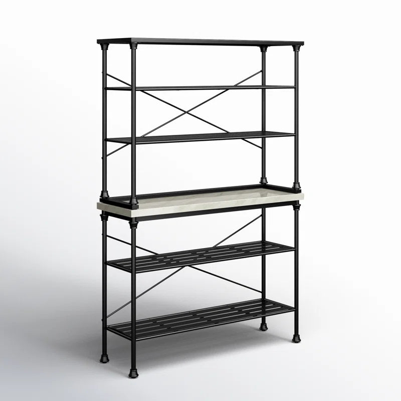 Kitchen Racks: Modern 5-Tier Metal Kitchen Baker's Rack with Open Shelving