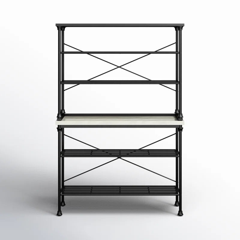Kitchen Racks: Modern 5-Tier Metal Kitchen Baker's Rack with Open Shelving