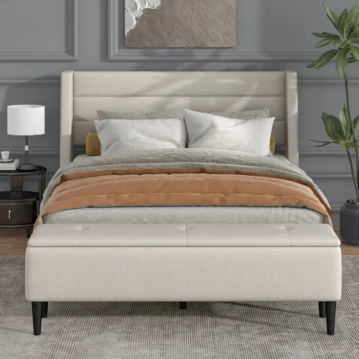 Hydraulic Bed: Bestar Upholstered Storage Bed