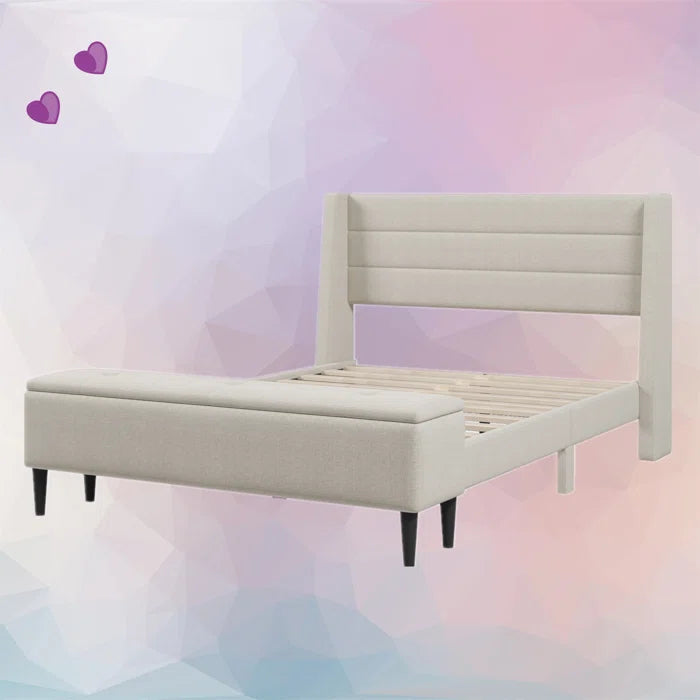 Hydraulic Bed: Bestar Upholstered Storage Bed