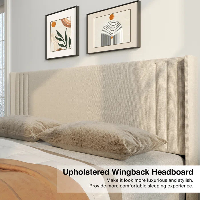 Hydraulic Bed: Bettyjean Upholstered Platform Bed
