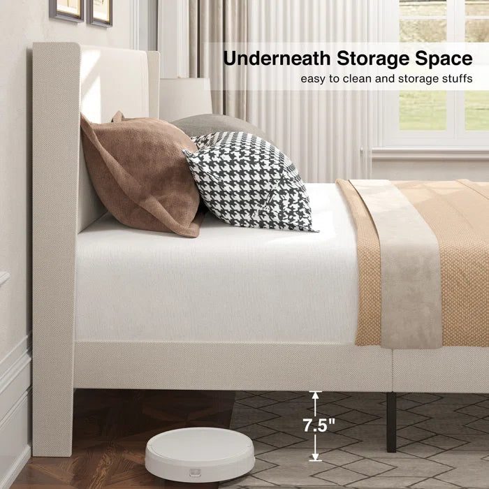 Hydraulic Bed: Bettyjean Upholstered Platform Bed