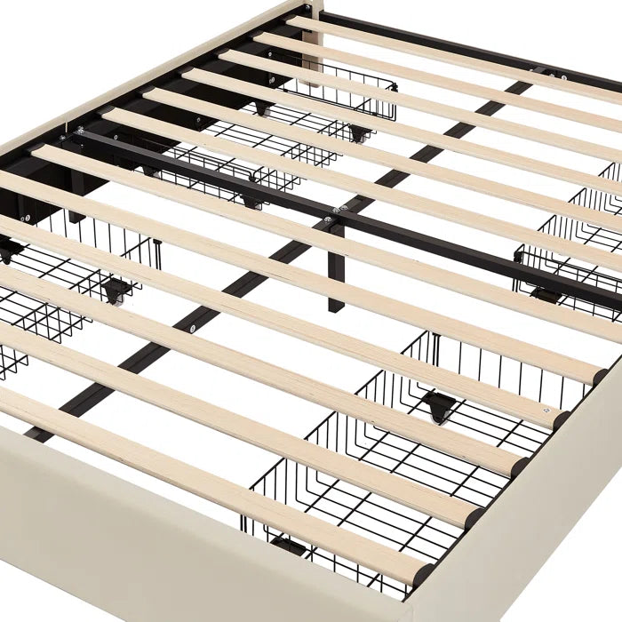 Hydraulic Bed: Upholstered Storage Bed