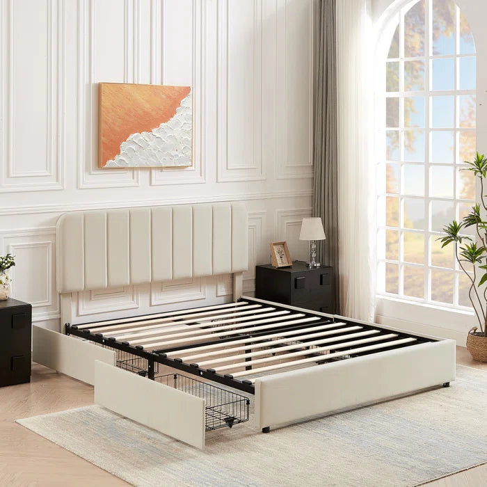 Hydraulic Bed: Upholstered Storage Bed