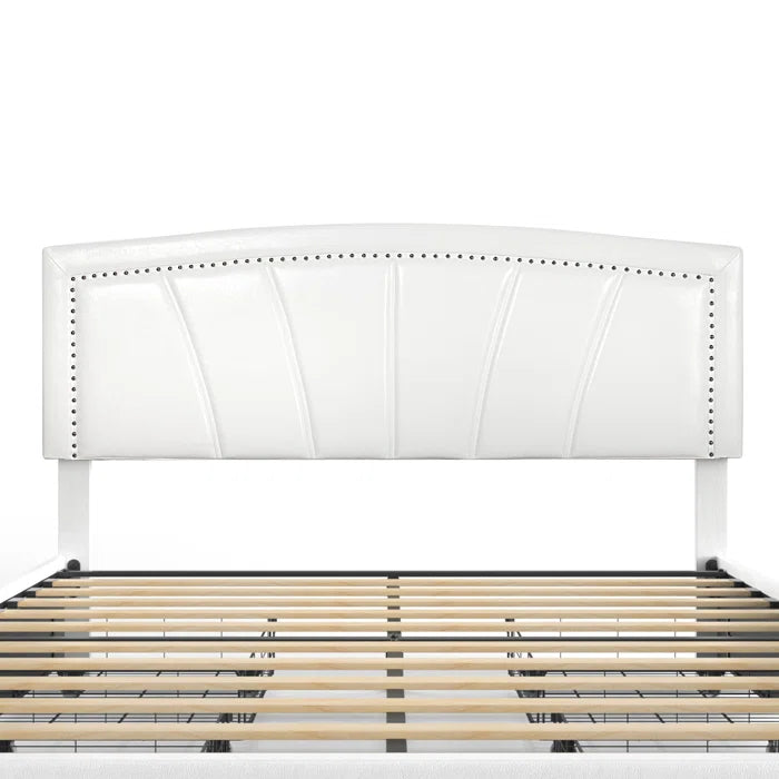 Hydraulic Bed: Faux Leather Storage Bed Queen Size