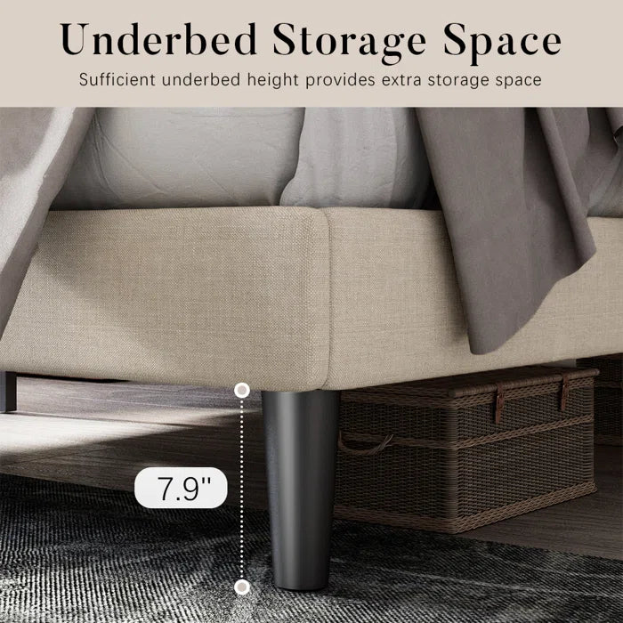 Hydraulic Bed: Hegg Tufted Upholstered Platform Bed