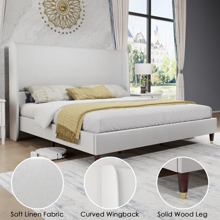 Hydraulic Bed: Jadein Upholstered Bed