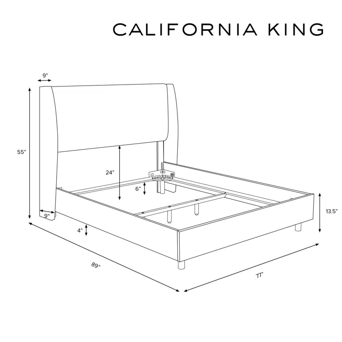 Hydraulic Bed: Tilly Upholstered Bed