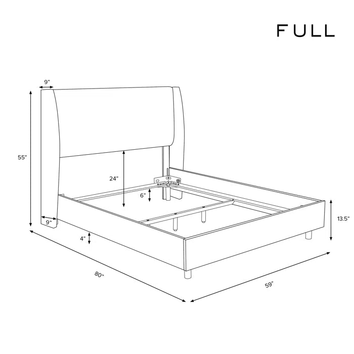 Hydraulic Bed: Tilly Upholstered Bed