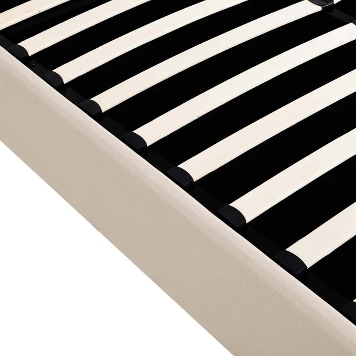 Hydraulic Bed: Upholstered Platform bed with a Hydraulic Storage System