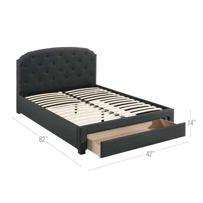 Hydraulic Bed: Upholstered Storage Bed
