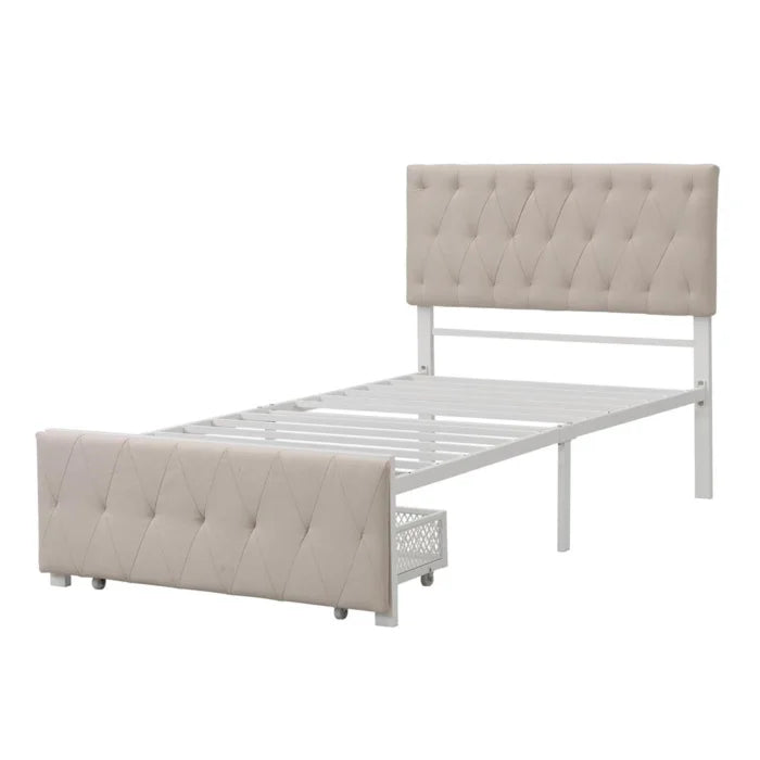 Hydraulic Bed: Upholstered Storage Bed