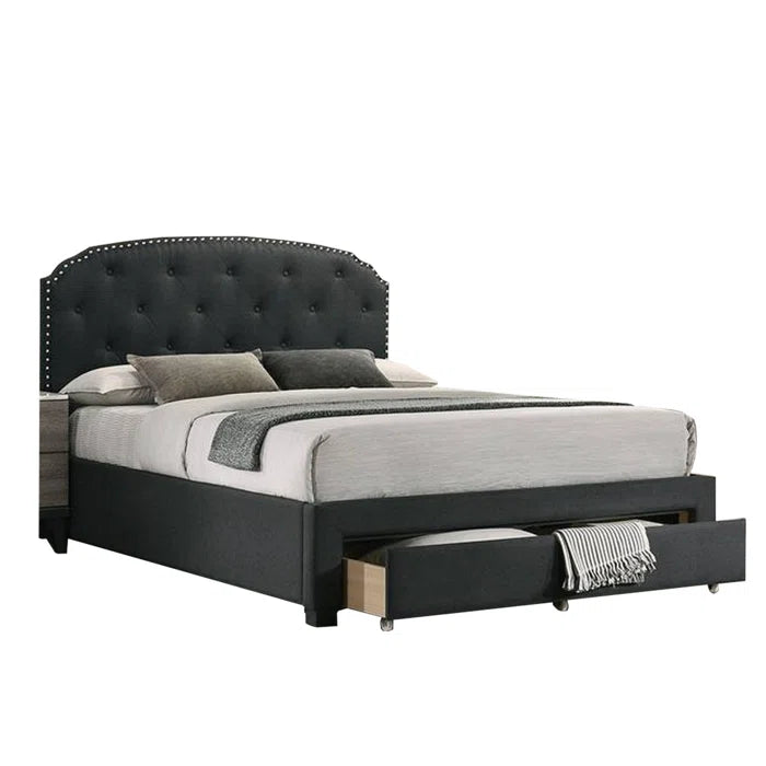 Hydraulic Bed: Upholstered Storage Bed