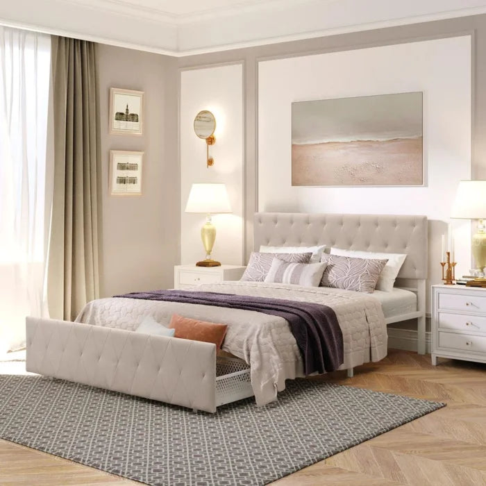 Hydraulic Bed: Upholstered Storage Bed
