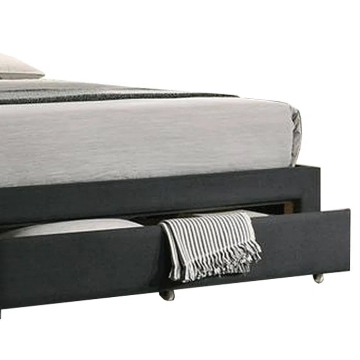 Hydraulic Bed: Upholstered Storage Bed