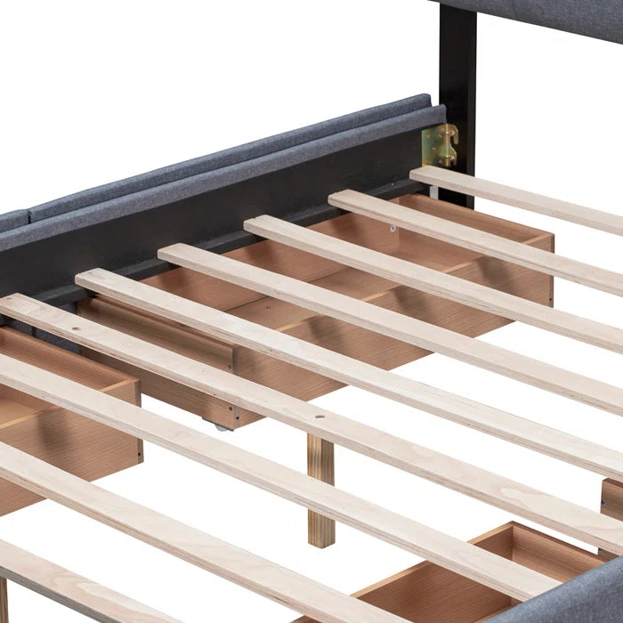 Hydraulic Bed: Upholstered Storage Bed