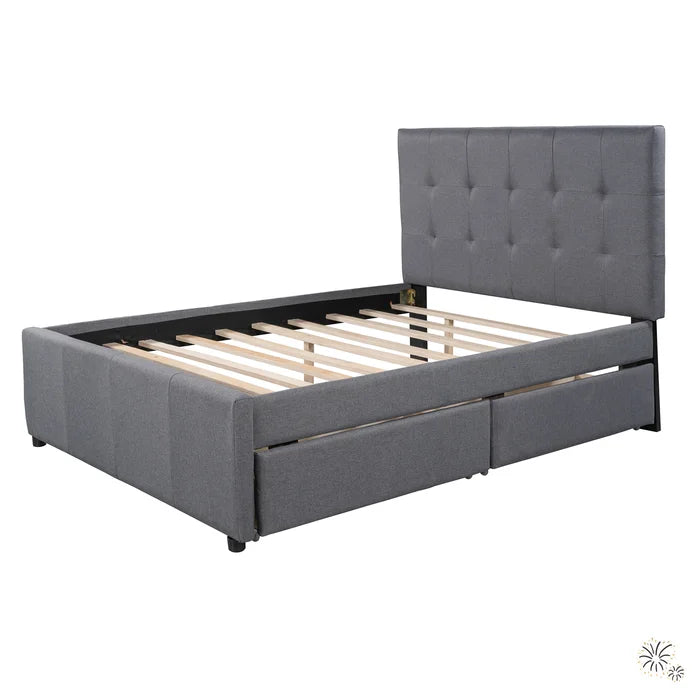 Hydraulic Bed: Upholstered Storage Bed
