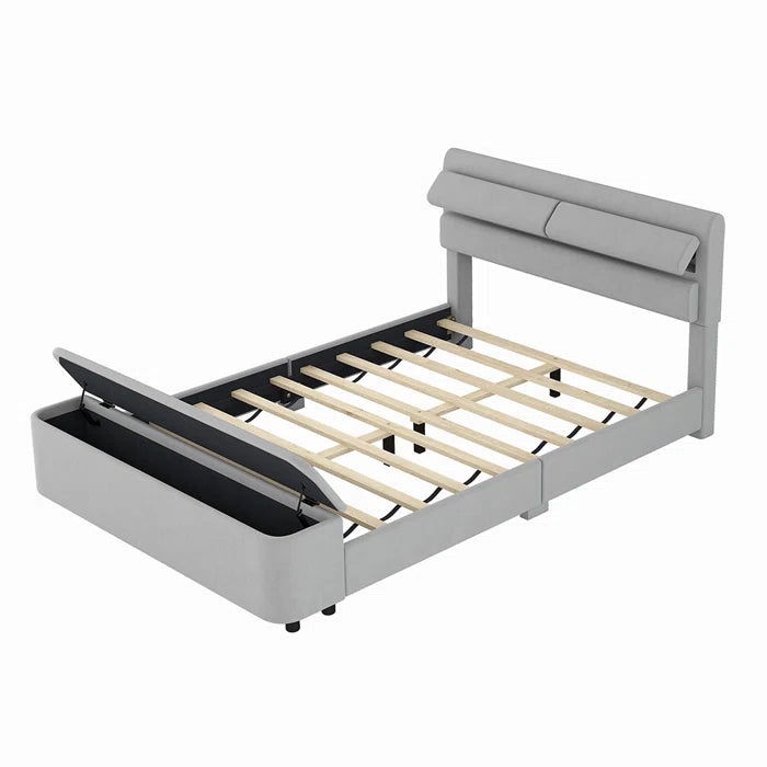 Hydraulic Bed: Upholstered Storage Bed