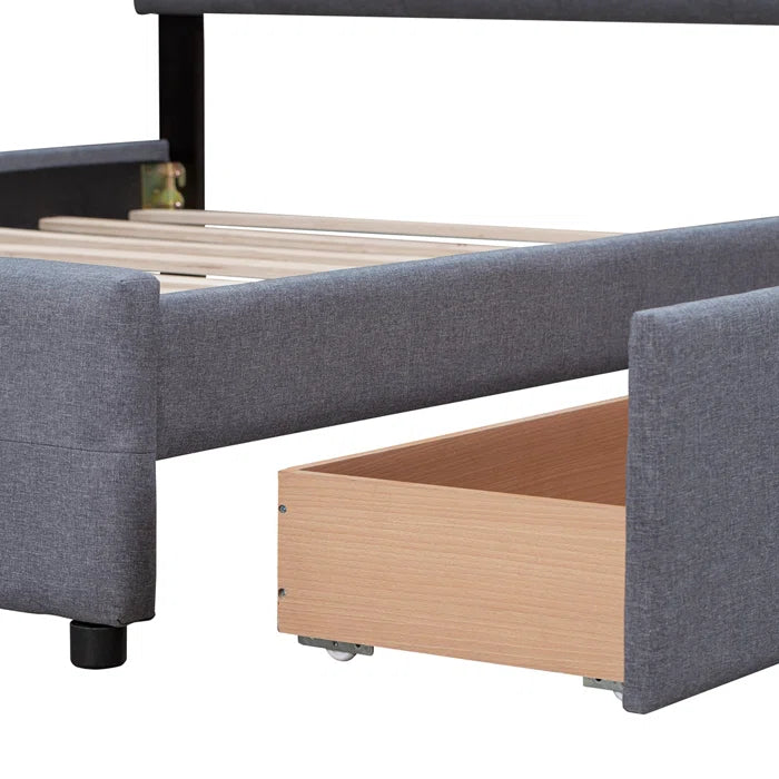Hydraulic Bed: Upholstered Storage Bed