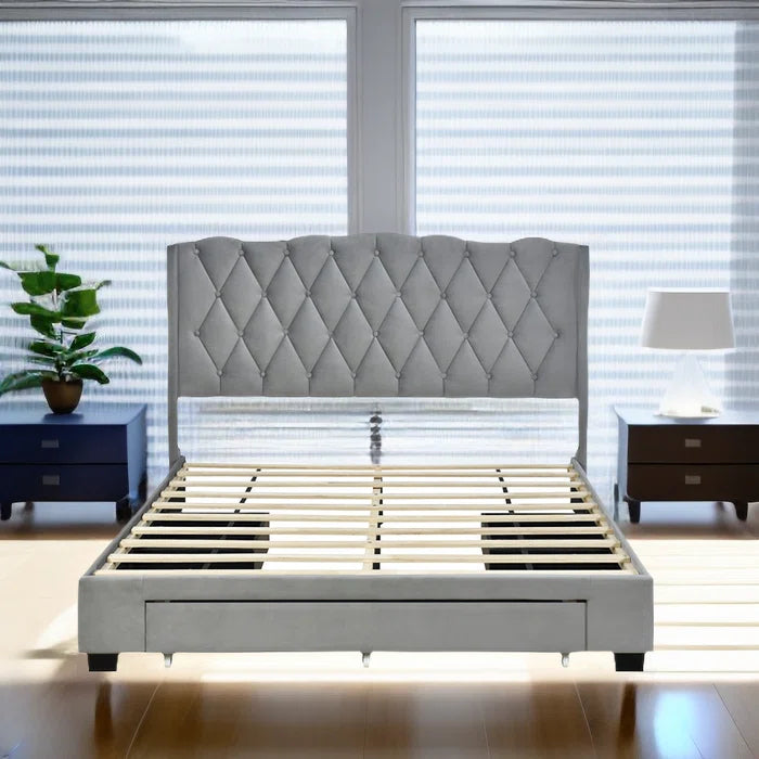 Hydraulic Bed: Upholstered Storage Bed
