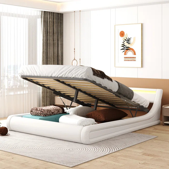 Hydraulic Bed: Upholstered Storage Bed