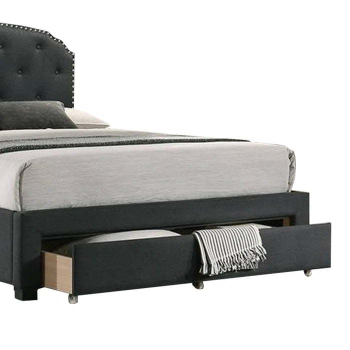 Hydraulic Bed: Upholstered Storage Bed
