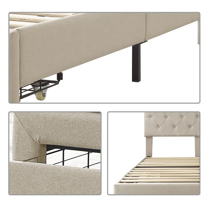 Hydraulic Bed: Upholstered Storage Bed