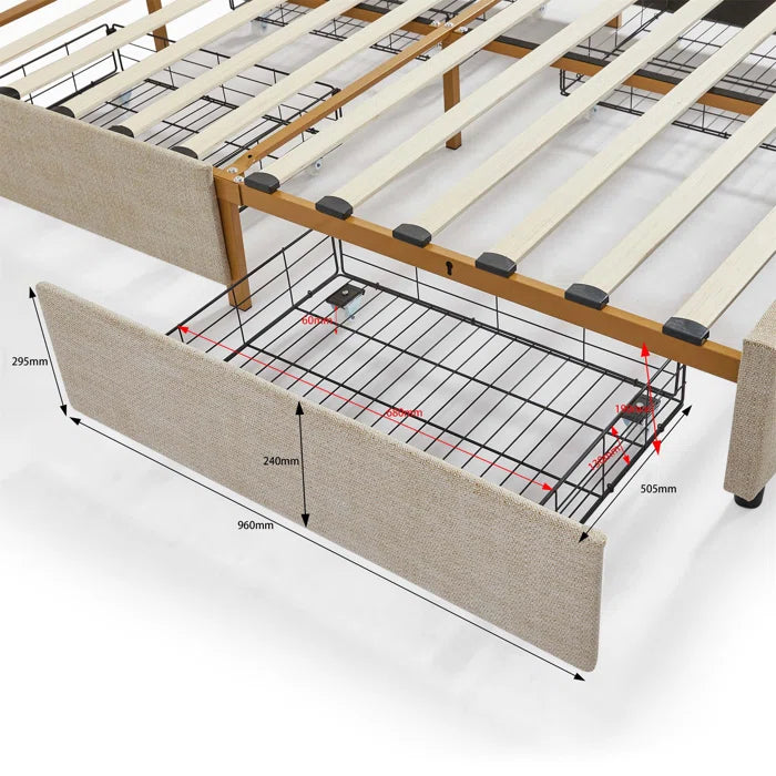 Hydraulic bed: Upholstered Storage Bed