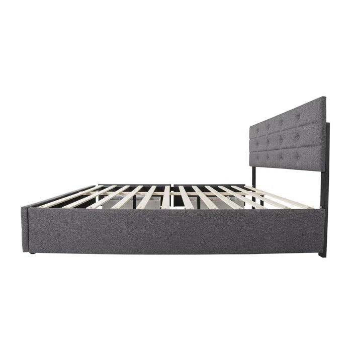 Hydraulic bed: Upholstered Storage Bed