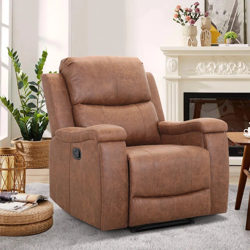 Luxury Sofa Sets: 3-Piece Faux Leather Reclining Sofa Set with Cup Holders