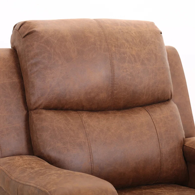 Luxury Sofa Sets: 3-Piece Faux Leather Reclining Sofa Set with Cup Holders
