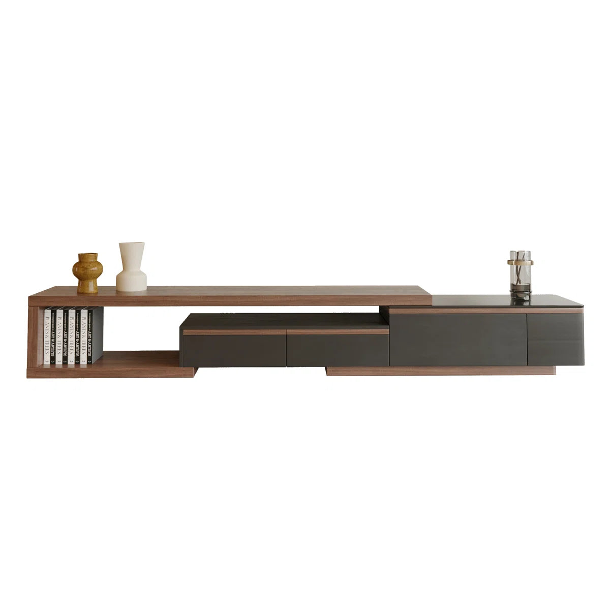 tv panel: 78.74'' Solid Wood Extendable tv panel with 2 Drawers and Storage Space