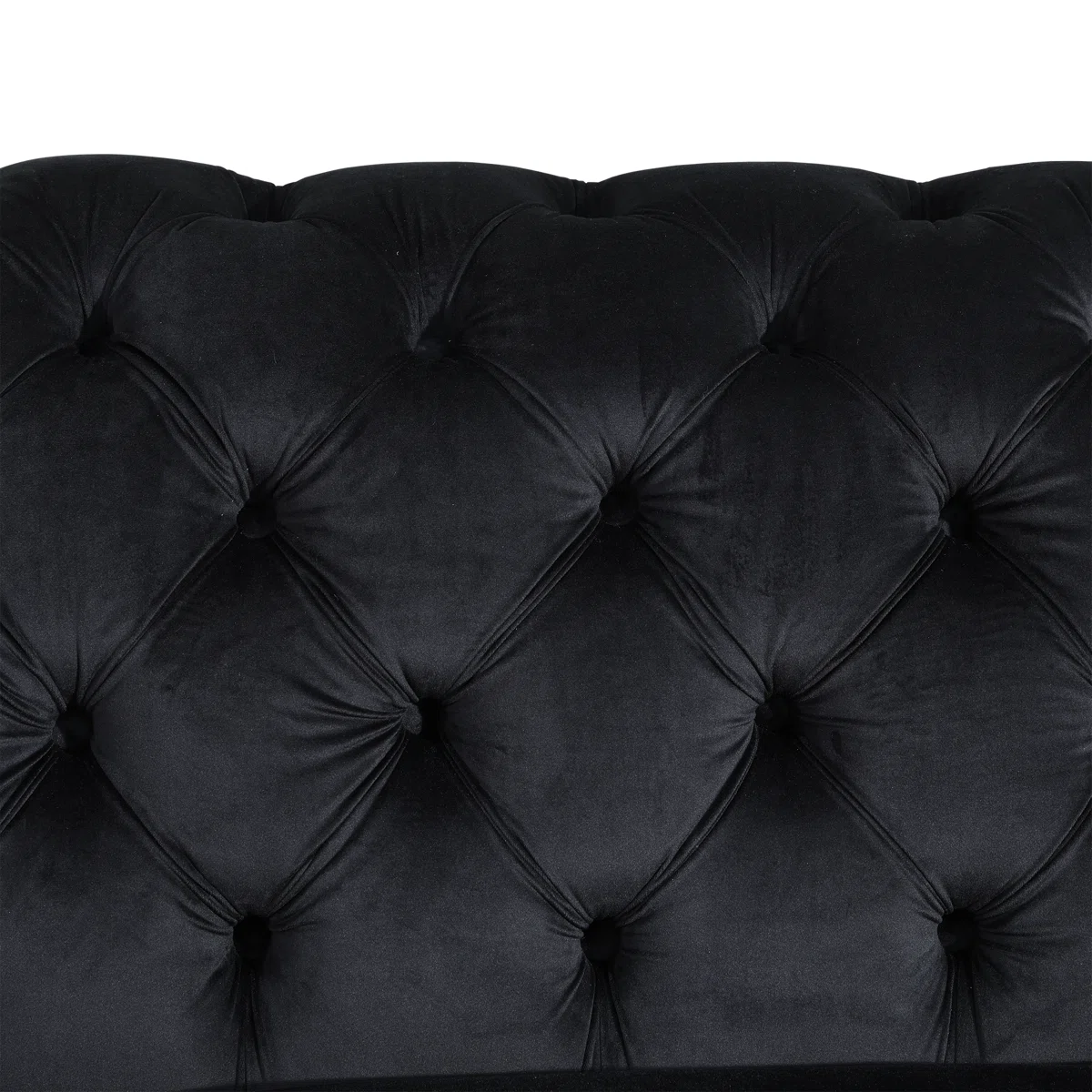 Luxury Sofa Sets: 3-Piece Black Microfiber Sofa Set with Gold Accents – Elegant & Modern Living Room Furniture