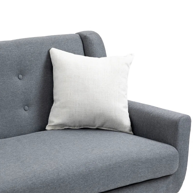 Luxury Sofa Sets: 3-Piece Mid-Century Modern Linen Sofa, Loveseat & 2 Chairs with Tufted Design