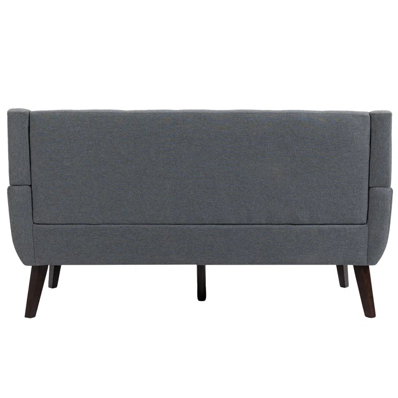 Luxury Sofa Sets: 3-Piece Mid-Century Modern Linen Sofa, Loveseat & 2 Chairs with Tufted Design